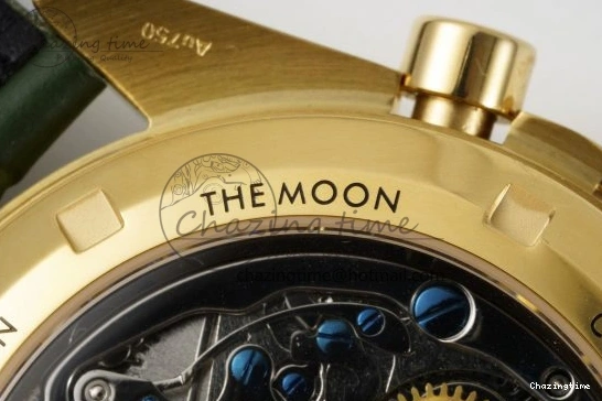 0512 Speedmaster Moonwatch in Moonshine Gold YG RMF Best Edition Green Dial on Green Leather Strap Manual Chrono EasyCare 7832